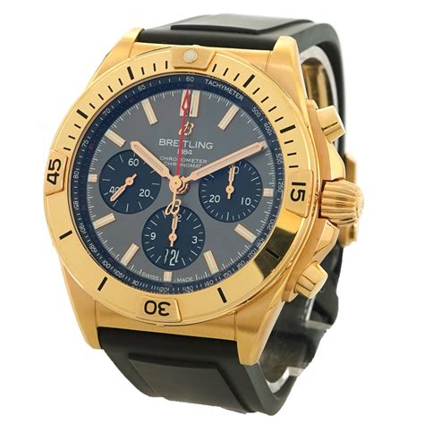 breitling uhr gold leder|Breitling Chronomat B01 42 18K Gold Herren Uhr RB0134 Full .